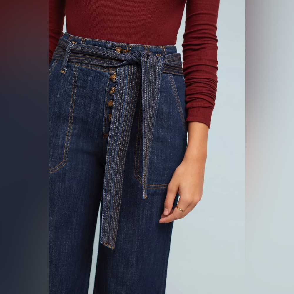 NWOT Anthropologie Pilcro Ultra High-Rise Wide-Leg Jeans - Picture 4 of 12